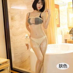 Luo Ying Sexy Stockings Jumpsuit Suspender Stockings Glitter Pearlescent Transparent Pantyhose 0701