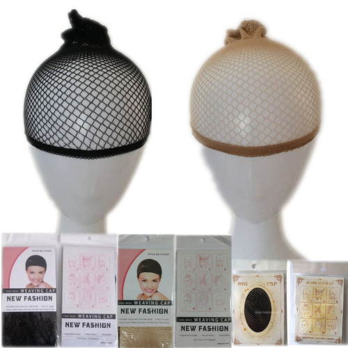 Headband with long hair cap, black skin tone, false hair hat, breathable, for wearing a wig, hair net included, factory-made hair cap