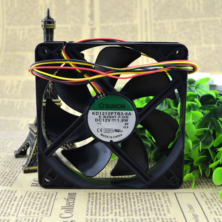 原装建准SUNON KD1212PTB3-6A E.B2007.F.GN DC12V 1.9W 三线测速