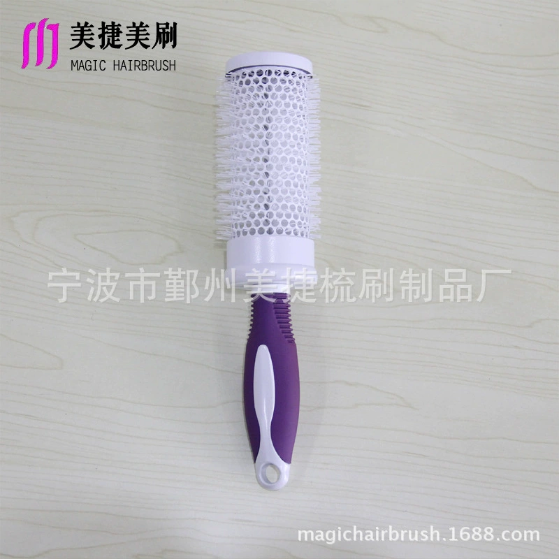 Профессиональная обработка индивидуальной косметической расчески для макияжа, высококачественная пластиковая массажная расческа, встроенная расческа.