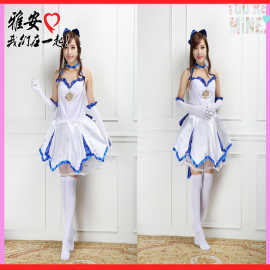 蓝百合动漫白色COS服装批发