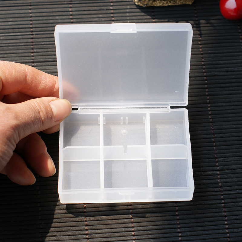 Portable Mini Carry-on Medicine Box Detachable Partition Free Adjustment Six-compartment Split Box Travel First Aid Box