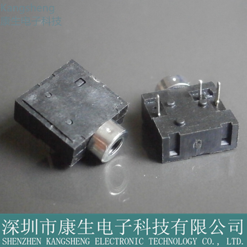 3.5mm五脚插件耳机音频插座PJ-324M 螺纹铜头配螺丝