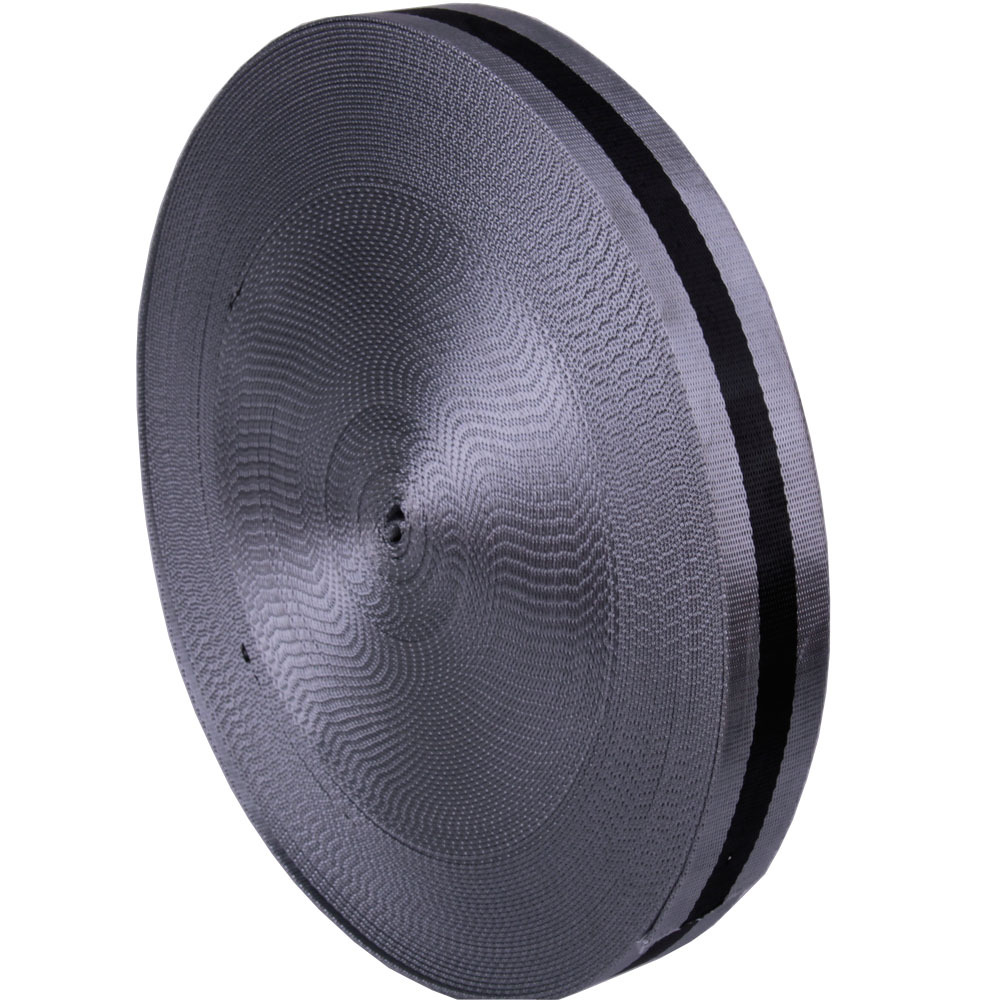 广州现货灰间黑色仿尼龙织带 1.5寸 3.8cm 3.8公分 密纹1.4mm厚度