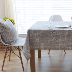 Tablecloth American country creative English alphabet newspaper cotton linen napkin tablecloth tea towel photography prop one-piece dropshipping