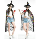 Детский плащ, черный костюм, xэллоуин