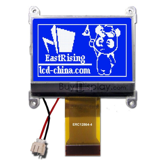 超薄1.8寸LCD12864液晶屏/128x64图形点阵COG液晶模块/蓝底白字