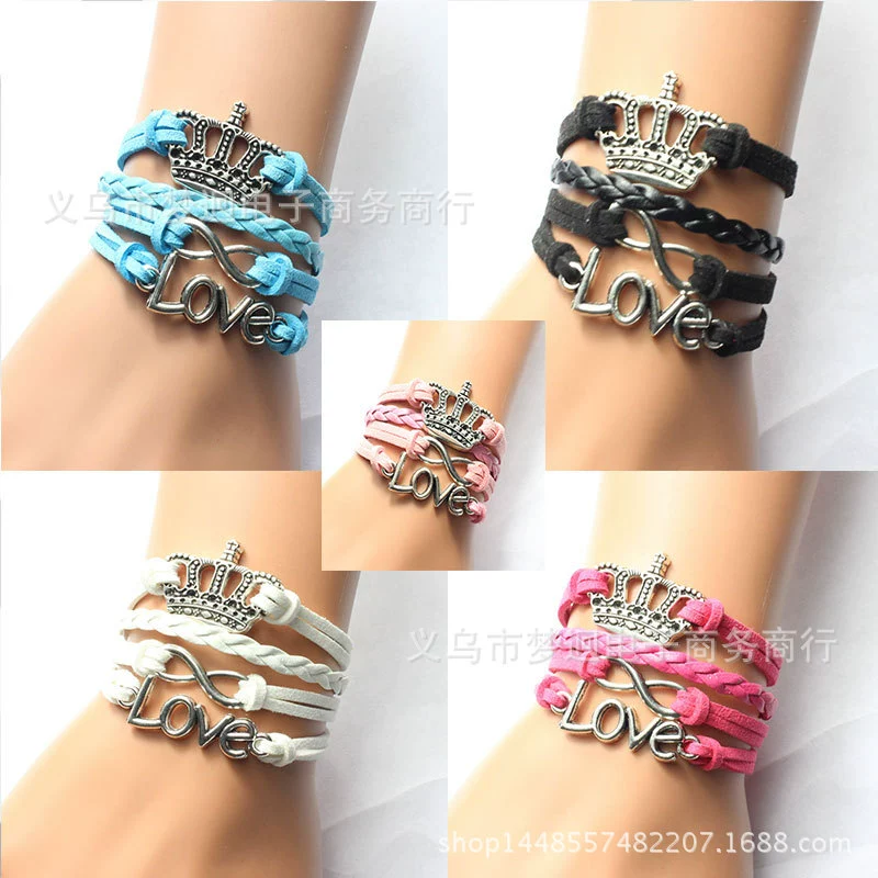Производитель поставляет Crown Crown LOVE Eight Hand -Браслет DIY браслет Yiwu производители