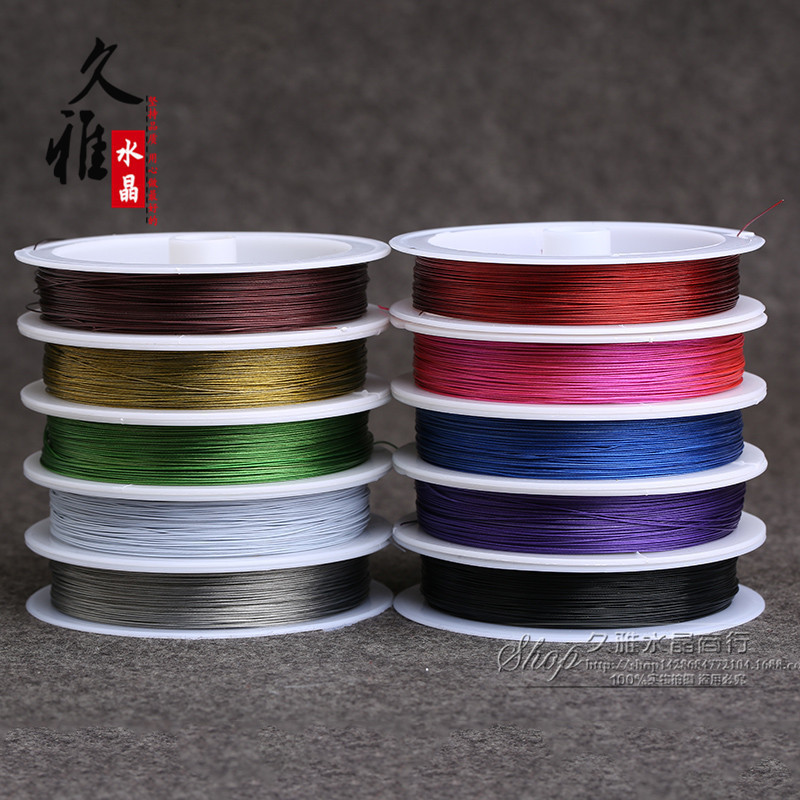 Jiuya crystal bead lead crystal lead jewelry line non-elastic steel wire factory outlet