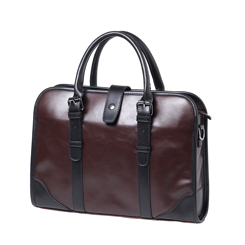 Men's Business Briefcase, Stylish Leather Shoulder Messenger Bag_voghion.com