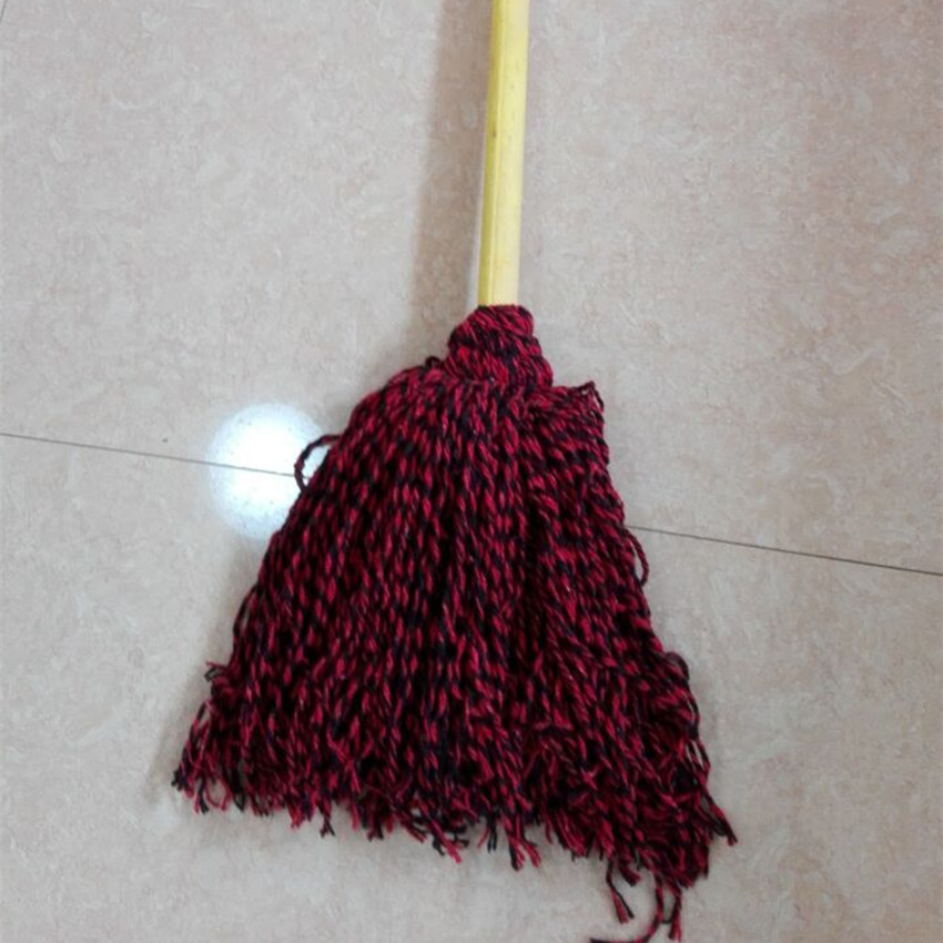 Shake Tone Quick Hand Selling Wooden Cotton Yarn Mop Wooden Handle Wooden Stick Mop Mop Mop Mop Cotton Line Sorghum Broom Cleaning