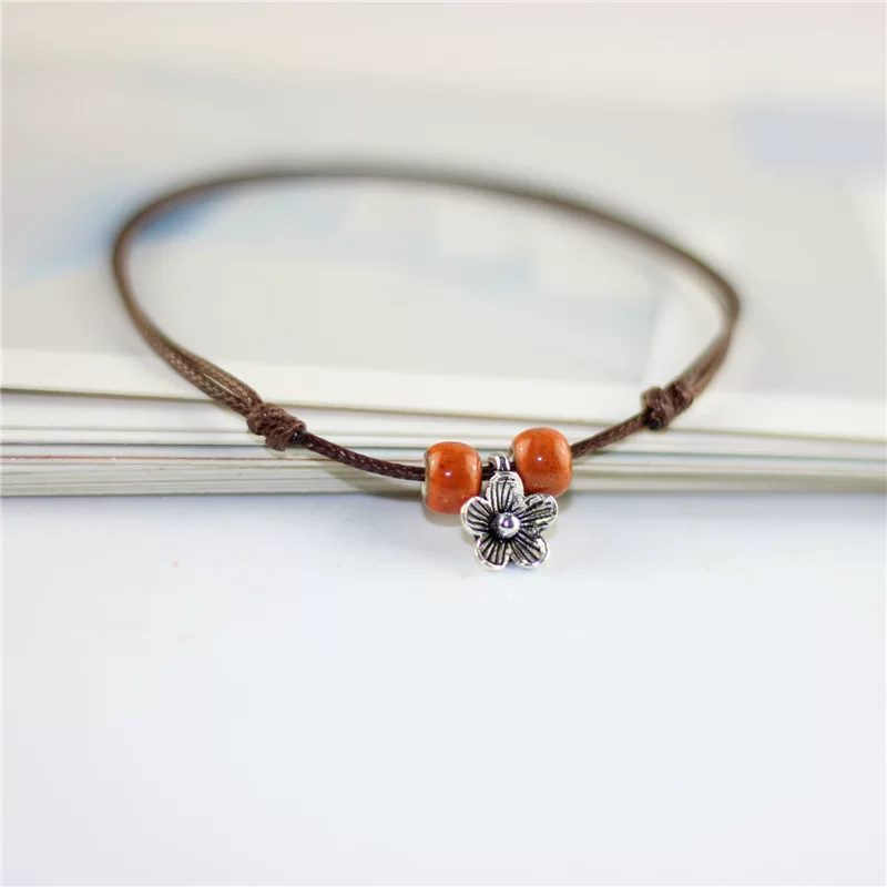 Woven fresh accessory, ethnic cleaner, ankle bracelet, ethnic style, simple and elegant design, Birthday gift, wholesale