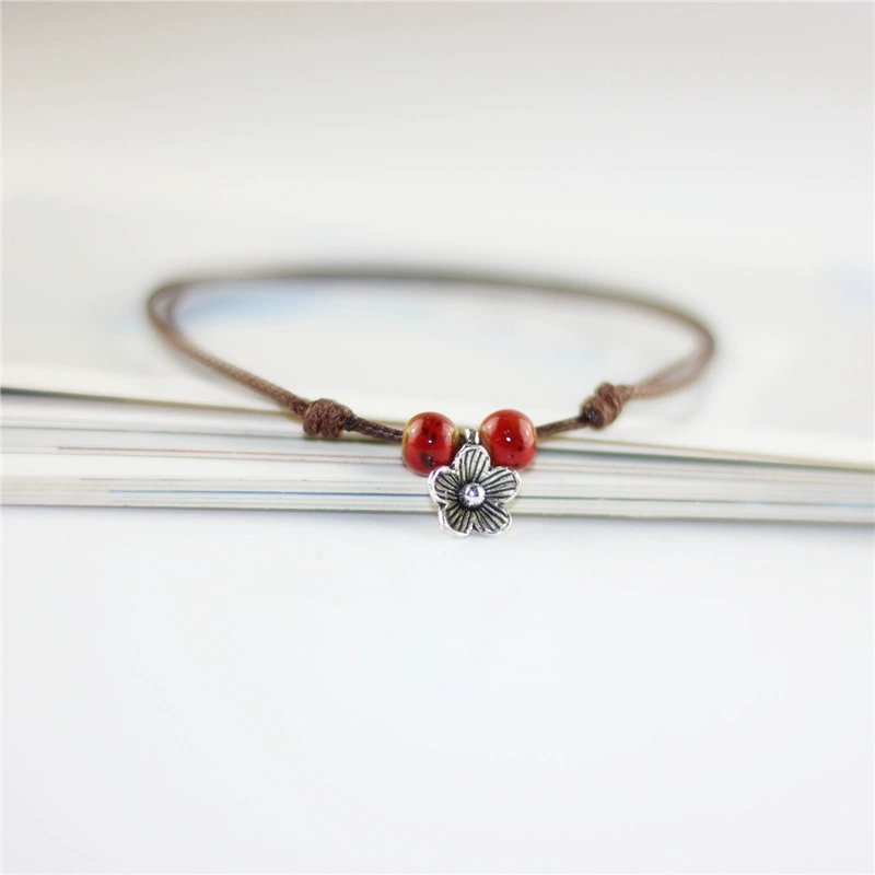 Woven fresh accessory, ethnic cleaner, ankle bracelet, ethnic style, simple and elegant design, Birthday gift, wholesale