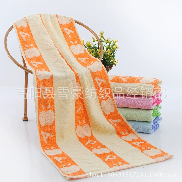 Новое жаккардовое банное полотенце 100 г Хлопковое полотенце 35*90 удлиненное увеличивающее банное полотенце небольшой заводской ларек Apple Run River