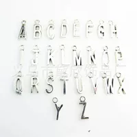 Фабричная цена, прямые продажи 26 латинских букв подвески DIY сплав ювелирных изделий, подвески-талисманы, маленькие подвески