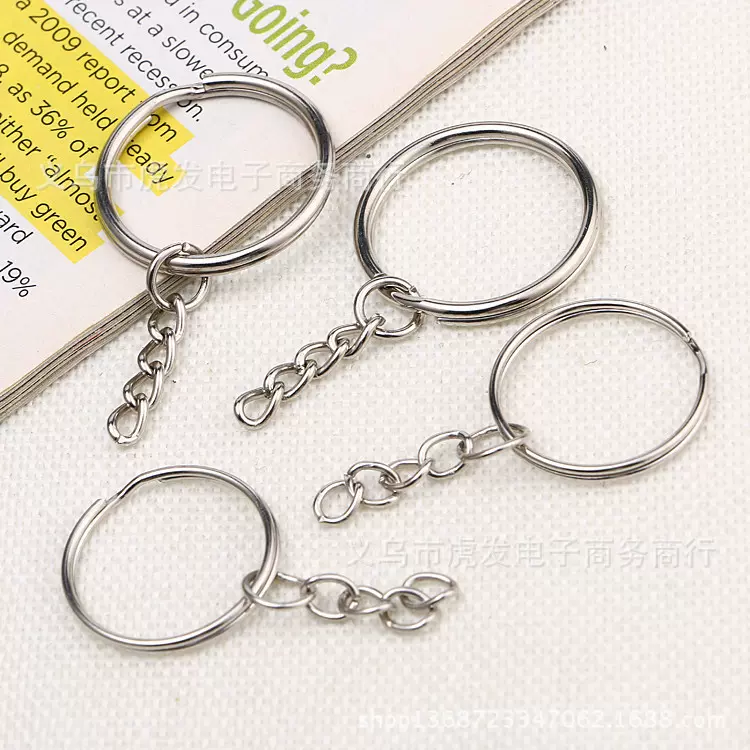 【厂家直销】1.4*25mm金属钥匙圈/光圈/平圈/单圈/创意钥匙扣挂件