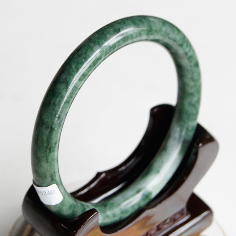 Stall jade bracelet Guizhou jade bracelet jade bracelet floating flower round bar jade bracelet women's bracelet