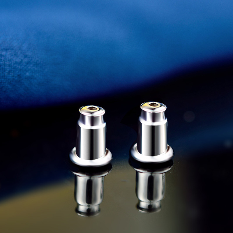 925 tapones para los oídos de plata pendientes de plata bala plateado platino tapones para los oídos hebilla accesorios al por mayor de una sola pieza de entrega