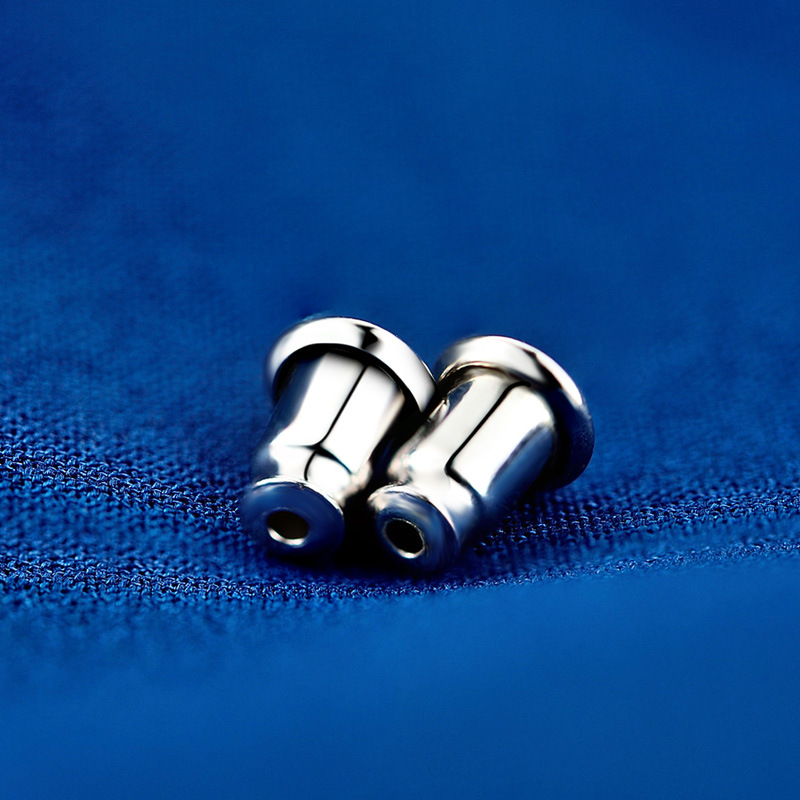 925 tapones para los oídos de plata pendientes de plata bala plateado platino tapones para los oídos hebilla accesorios al por mayor de una sola pieza de entrega
