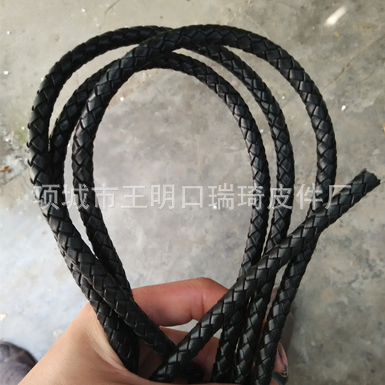 10mm粗真牛皮编织绳6股头层牛皮编织3/4/5/6/7/8等选择DIY手工