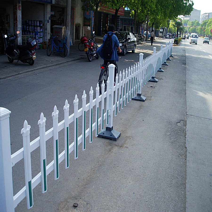 厂家供应pvc人行道护栏 隔离河道护栏 市政园林塑钢围栏pvc护栏