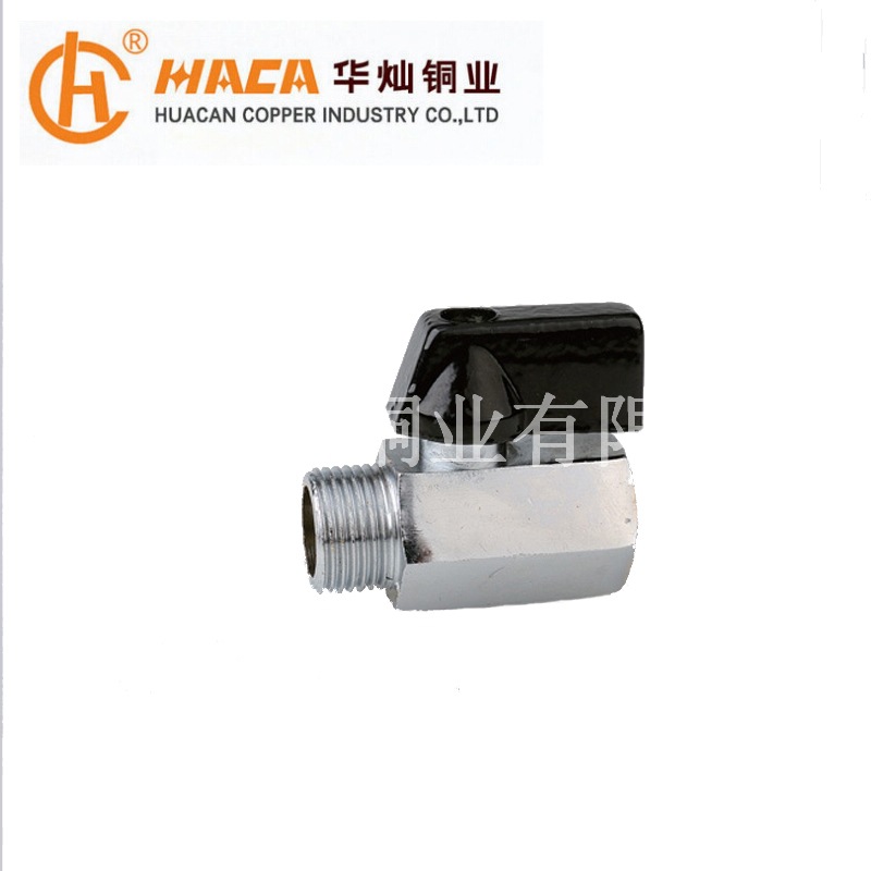 【厂家直销】微型小球阀 铜镀铬内外牙迷你球阀 直柄抛光迷你球阀