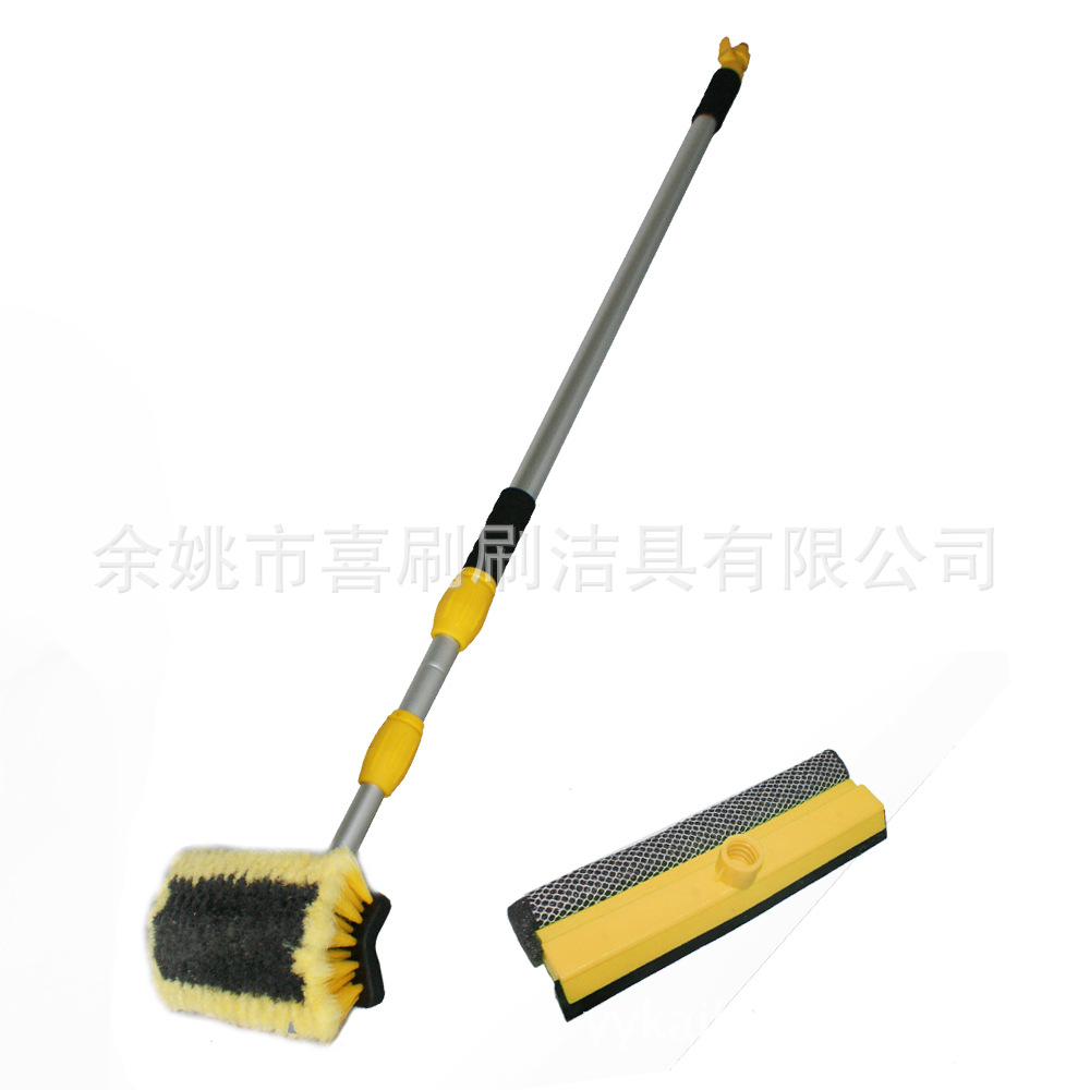 跨境爆款加长款洗车专用伸缩通水刷通水清洁刷3神器米金属管工具