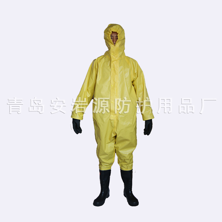 青岛厂家供应 连体半封闭式防化服 作业保护半封闭式防护服