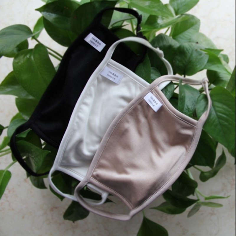 桑蚕丝口罩针织真丝口罩挡灰防晒女士口罩透气女用口罩多色均码