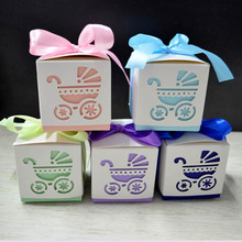 生日派对糖果盒镂空婴儿车BB车喜糖盒喜蛋盒纸盒包装出口欧美厂家