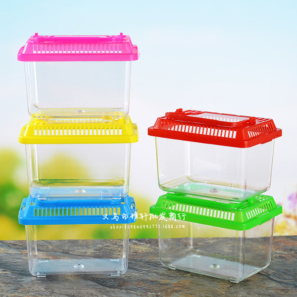Transparent plastic ecological small fish tank Golden fish tank…