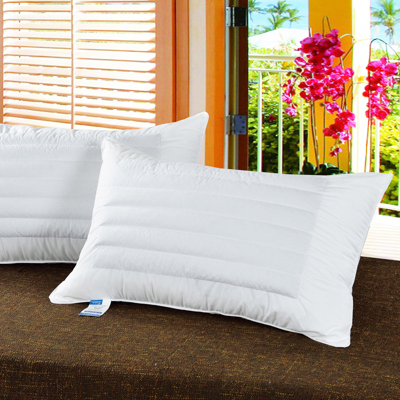 百丽莱全棉单面荞麦宾馆枕芯保护颈椎羽丝酒店枕头透气护颈椎枕头|ms