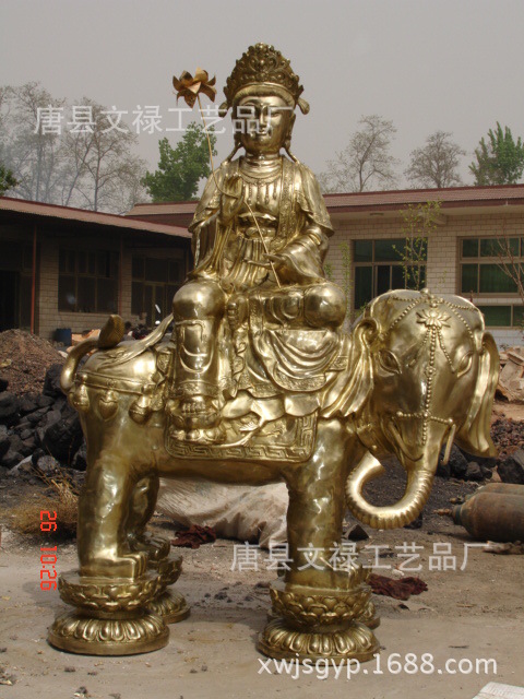 铸铜雕塑铜佛像文殊普贤铜像文殊菩萨铸铜段铜玻璃钢厂家批发