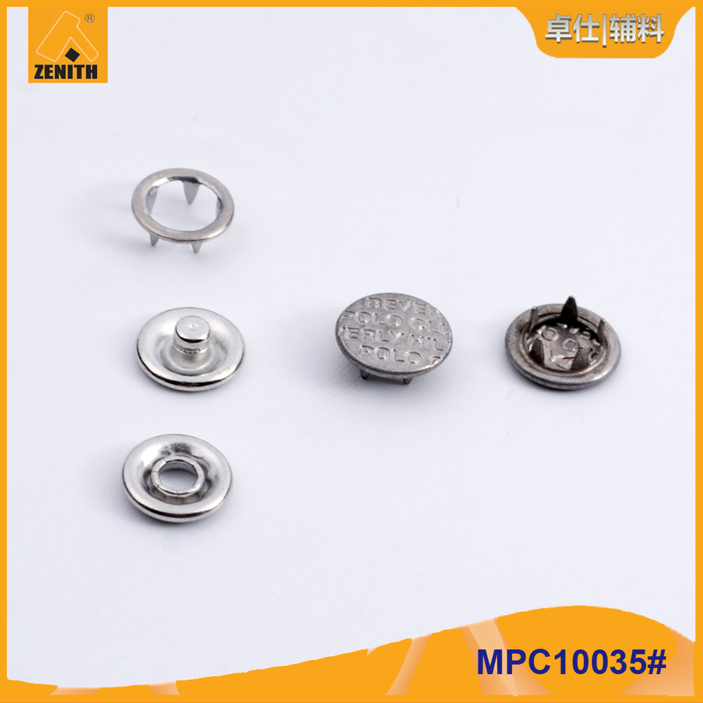 厂家供应服装辅料10mm 配9.5下三件 可定logo MPC10035包面五爪扣