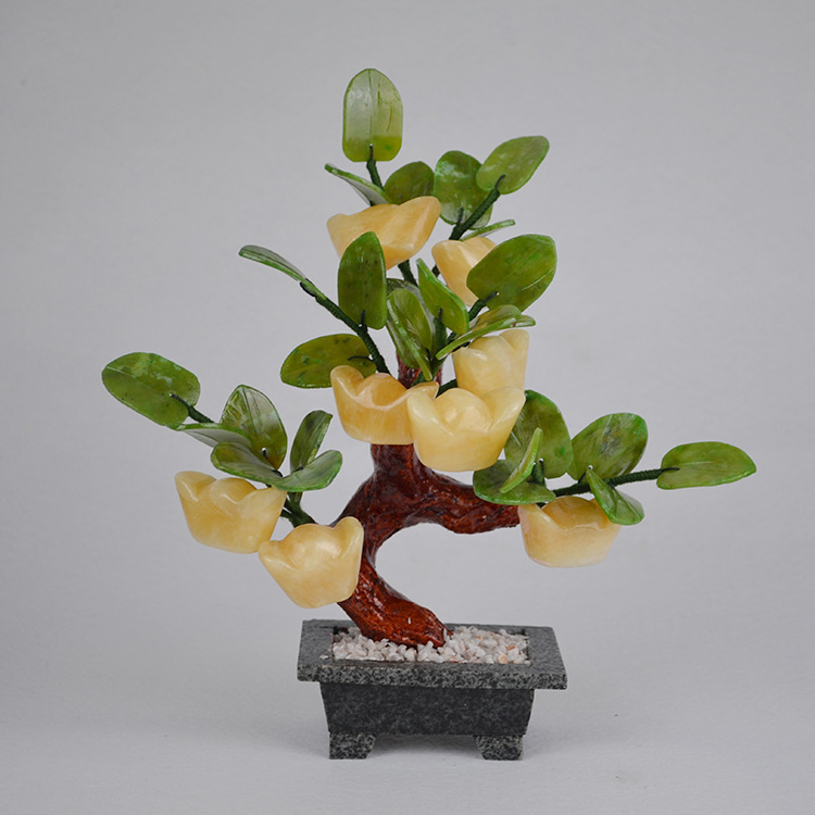 Jade Potted Plant 8 Yuan Treasure Tree Money Tree Home Accessories Living Room Ornaments Gifts