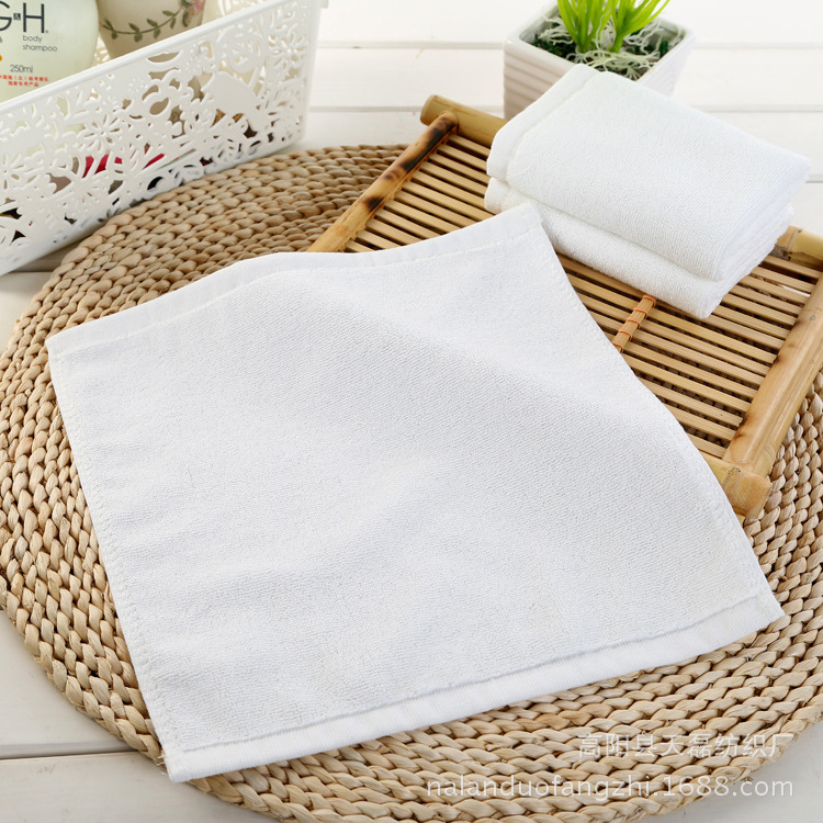 Bamboo Fiber Hotel White Small Square Towel, Hotel Kindergarten Hand Towel, Beauty Salon Solid Color Face Washcloth, Absorbent Bamboo Fiber Hotel White Small Square Towel, Hotel Kindergarten Hand Towel, Beauty Salon Solid Color Face Washcloth, Absorbent