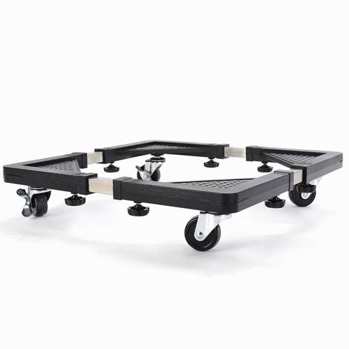 Retractable and adjustable stainless steel kitchen shelves Universal refrigerator base Wheeled washing machine mobile rack drag rack