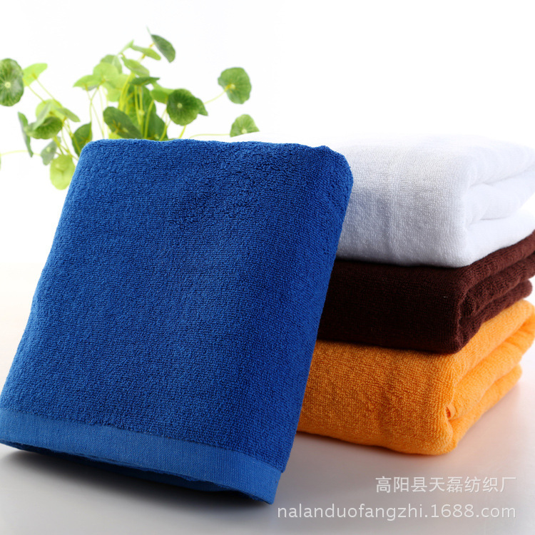 Gaoyang towel factory direct Hotel Hotel beauty cotton bath towel increased thick plain color fire towel bed wholesale Gaoyang towel factory direct Hotel Hotel beauty cotton bath towel increased thick plain color fire towel bed wholesale