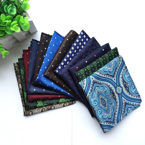 Men's handkerchief square  fashionable and elegant polyester large floral suit square pocket square