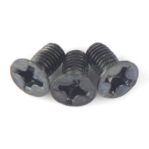 KM carbon steel black countersunk head screw cross recessed flat head screw GB819 electronic small screw manufacturer M2M3M5M6