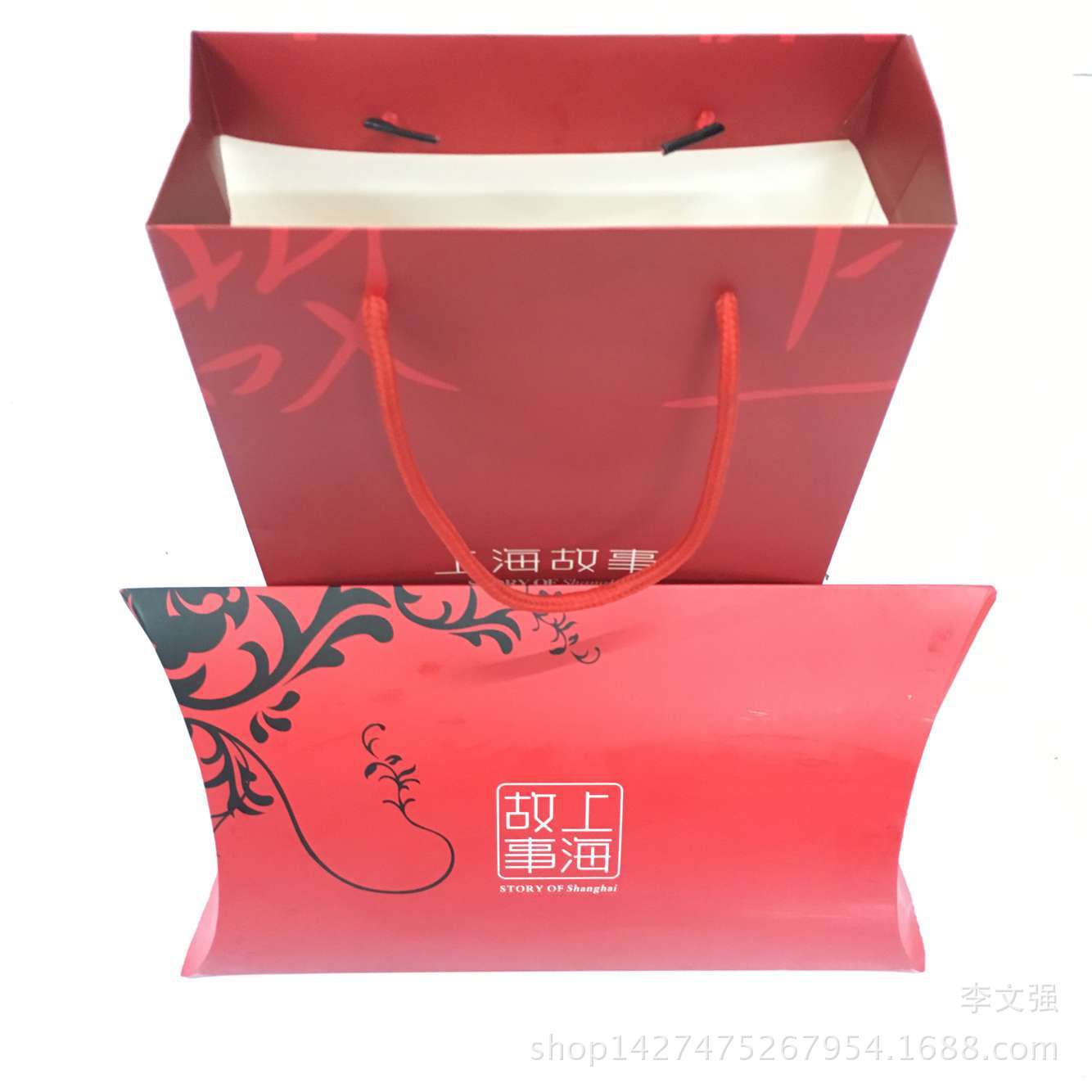 厂家定制喜庆丝巾手提袋高档回礼礼盒批发礼品盒创意婚庆彩盒