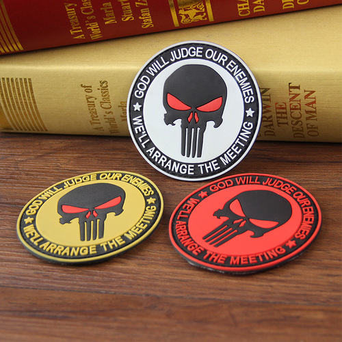 Hot-selling foreign trade goods: Punisher armband, Velcro tactical armband, PVC personalized shoulder patch, backpack patch