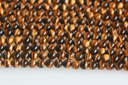 Natural yellow tiger eye stone loose beads 7A6A4A yellow tiger eye stone semi-finished long chain Mingyuan jewelry factory direct sales