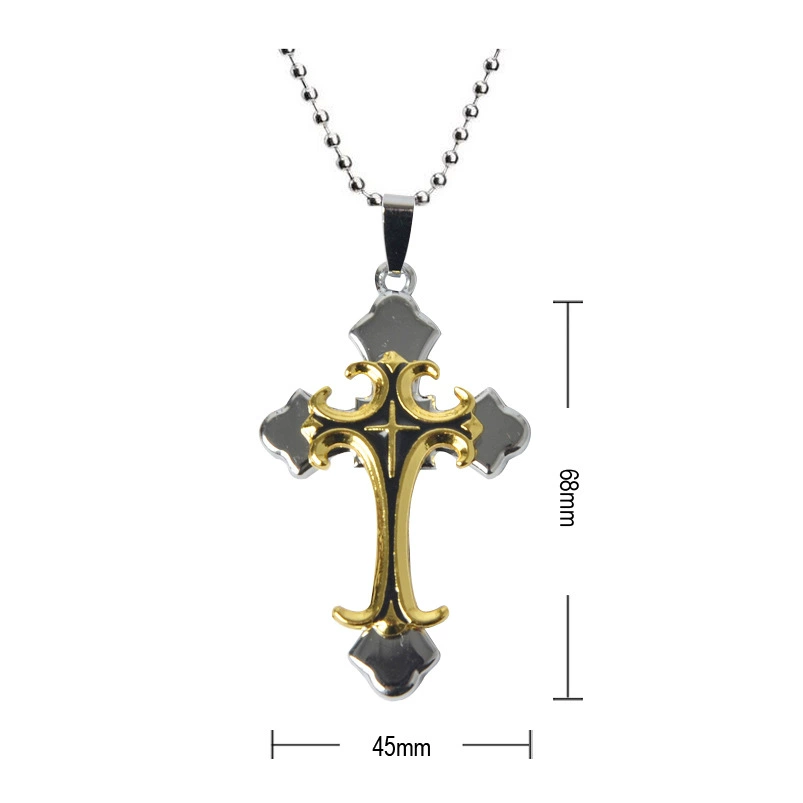 Европейская и американская мода мультфильм ювелирные изделия Титановая Сталь Нержавеющая сталь ожерелье крест ожерелье Горячий взрыв SN037