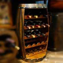 80厘米木质红酒架 木桶葡萄酒酒柜 酒庄装饰 复古工艺品43085