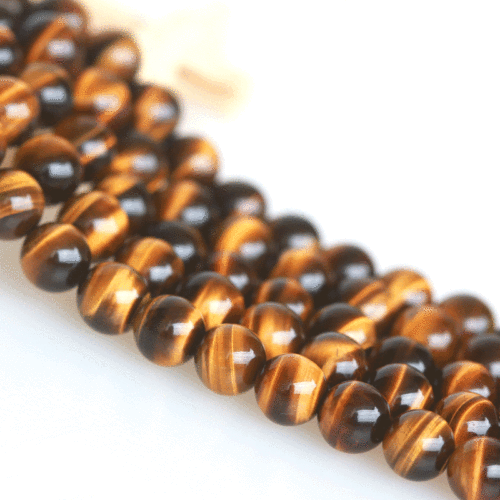 Natural yellow tiger eye stone loose beads 7A6A4A yellow tiger eye stone semi-finished long chain Mingyuan jewelry factory direct sales