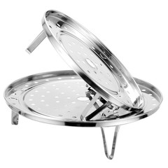 Thickened stainless steel steamer tray steaming rack multi-purpose steamer lid steamed bun soup pot steaming grid steamed food steamer curtain steaming pot