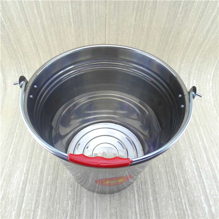 Handheld bucket stainless steel for home use, increased thickness, 32/34/36cm