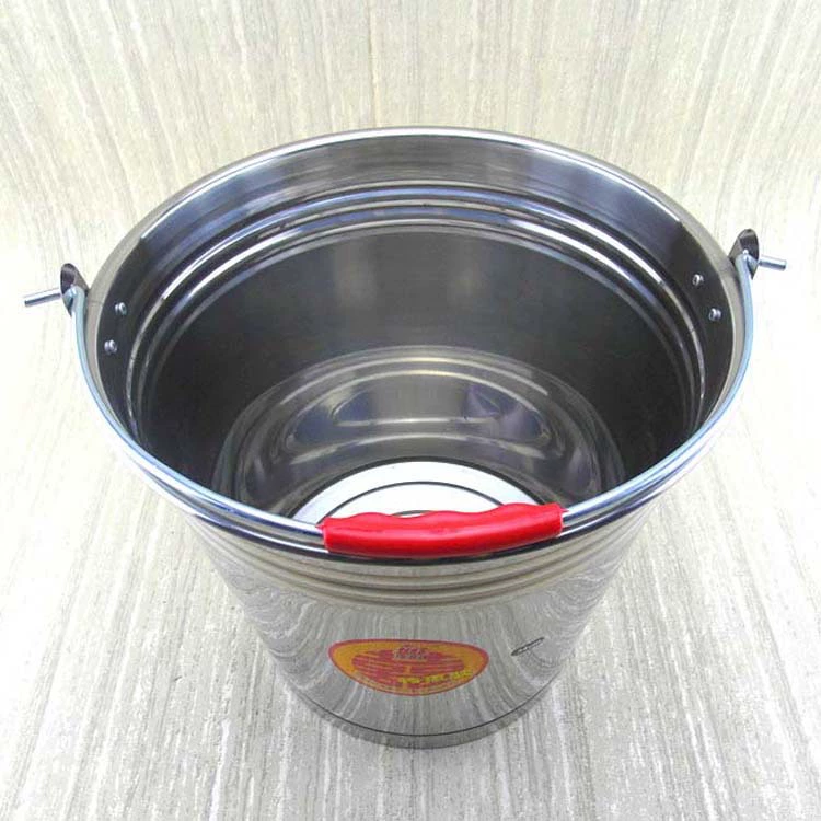 Handheld bucket stainless steel for home use, increased thickness, 32/34/36cm