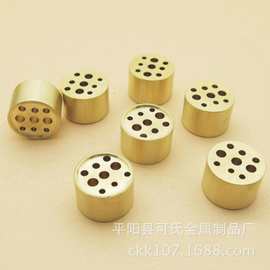 源头厂家批发铜制香插香道用具 线香多孔香托 黄铜九孔插香座